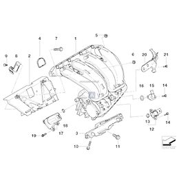 Śruba torx z podkładką BMW E38 E39 E46 E53 X5 E60 E61 E65 E81 E83 X3 E90 E91 E92 - 11617533344