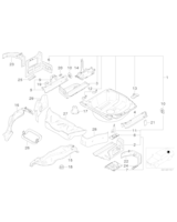 Podłoga bagażnika, prawa - 41128243208
