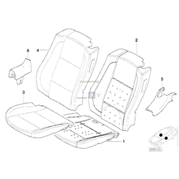 Element tapicer. siedziska, lewy - 52108255341