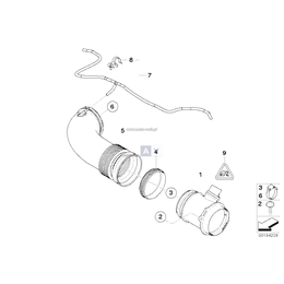 Przepływomierz BMW E53 X5 E60 E61 E63 E64 E65 645Ci 735i 745i 545i - 13627566988