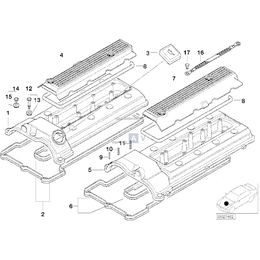 Uszczelka pokrywy zaworów BMW E39 M5 Z8 S62 - 11120001269