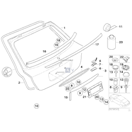 Szkło lampy oświetlenia tabl. rej. - 51137137408