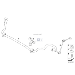 Łącznik stabilizatora przód prawy BMW E70 E71 F15 F16 25d 28i 30d 35i 35d40d 40e 40i 50i M50d - 31356857624