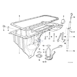 Czujnik poziomu oleju BMW E34 525i M50 24V - 12611748193