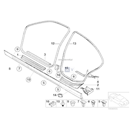 Listwa mask. progu, tylna wewn. lewa - 51478201335