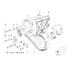 Pasek mikro klimatyzacji BMW E31 E32 850Ci 850CSi 750i M70 - 11281733708