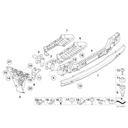 Mocowanie zderzaka, tylne prawe - 51127178186