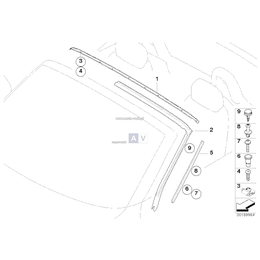 Osłona słupka A, prawa - 51717127258