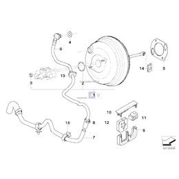 Uszczelka korektora siły hamowania BMW E36 E53 X5 E65 - 34331161985