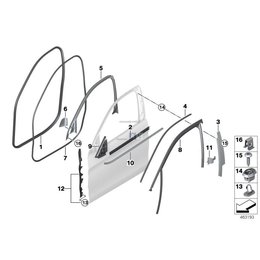 Zaczep osłony BMW F15 F16 X5 X6 F85 F86 - 51767386235
