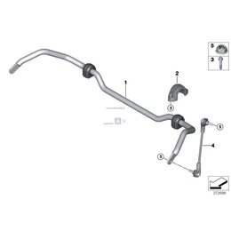 Łącznik stabilizatora przód BMW F39 X2 F45 F46 F48 X1 MINI F54 F60 - 31306862864