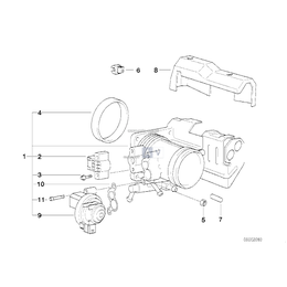 Osłona przepustnicy BMW E34 E36 Z3 518i 316i 318i M43 - 13541247753