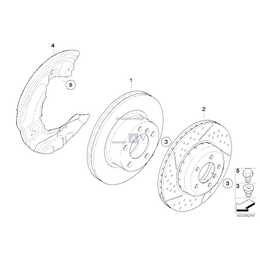 Tarcza hamulcowa przód E87 E81 E91 E92 X1 - Oryginał BMW - 34116764645