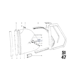 Mechanizm szyby uchylnej - 51361820320