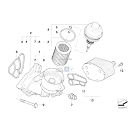 Pokrywa filtra oleju BMW E38 E46 E39 E53 X5 3,0d 330d 730d 525d 530d M57 - 11422247379