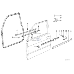 Uszczelka zewn. szyby drzwi - 51211864291
