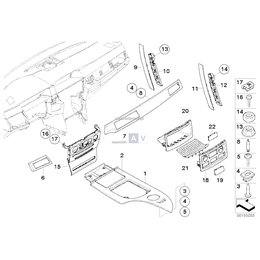 Część dolna uchwytu przedniego prawego - 51417076290