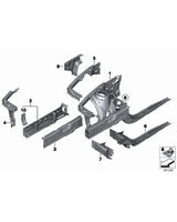 Element zewnętrzny podłużnicy lewej - 41007284089