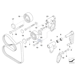 Napinacz pasa, hydrauliczny kompletny - 11281722789