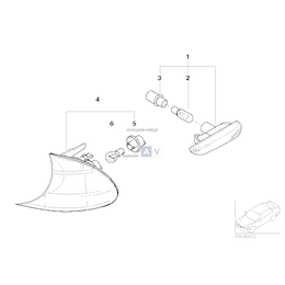 Gniazdo żarówki kierunk. biał. praw. - 63136914168