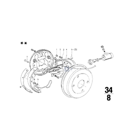 Szczęka hamulcowa, bezazbestowa, lewa - 34211159586