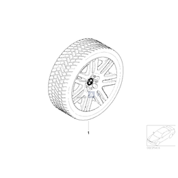 Opona Michelin Pilot Alpin A2, Koło zimowe kpl., alu. - 36110304600