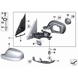 Lusterko zewn. podgrzewane, prawe - 51163455346