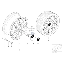 Obręcz koła aluminiowa, dwuczęściowa - 36116751357