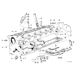 Kpl uszczelek bloku silnika BMW E30 E34 E21 E28 320 323 325 520 525 - 11111730875