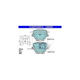 KLOCKI HAM. BMW T. 2/3/4/Z4/I4 1,6-3,0 18- CERAMIC