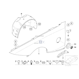 Uchwyt ścianki bocznej kolumny A - 41217064697