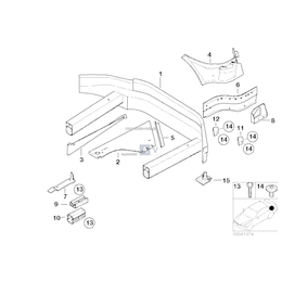 Mocowanie wanienki wielofunkcyjnej, pr. - 41117006314