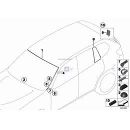 Zaczep osłony szyby przód BMW F25 F26 X3 X4 - 51317255727