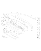 Listwa ozdobna drzwi przednich lewych - 51417163289