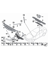 Pasuje tylko do 6-cylinder, Poprzeczka przednia lewa - 51717229297