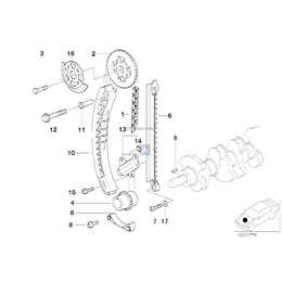 Prowadnica ślizg łańcucha rozrządu BMW E34 E36 E46 Z3 M43 M44 M42 - 11311734694
