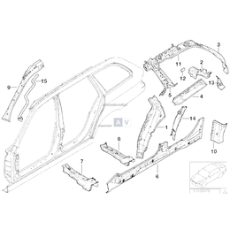 Konstrukcja słupka C prawego - 41218216086