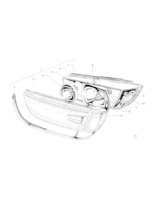 Szkło lampy prawe - 63118750220