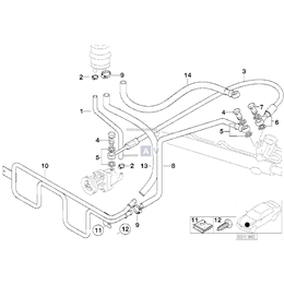 Przewód powrotny z pętlą chłodzącą BMW E36 320 323 325 328 330 M3 - 32411141714