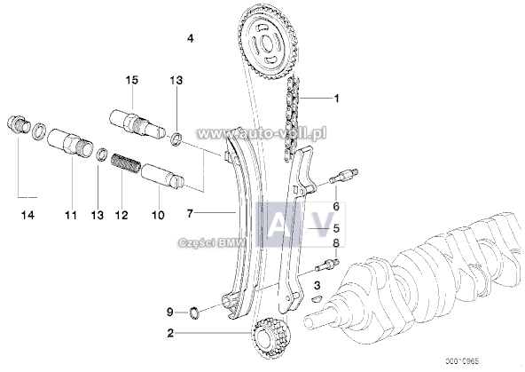 11311432176 Łańcuch rozdządu - 11311432176 - Części oryginalne BMW Łódź ...