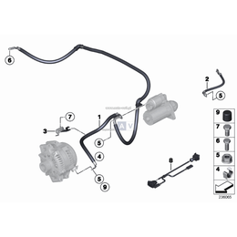 Przewód alternator-rozrusznik-wypr.B+ - 12427589808