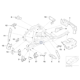 Uchwyt zespołu ABS, dół, przód - 41117010297