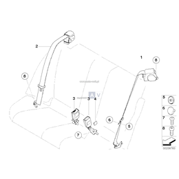 Pas bezpieczeństwa tylny prawy - 72119120498