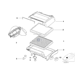 Pokrywa serwisowa mikrofiltra lewa BMW E39 520 523 525 525 530 535 540 M5 - 64318379627