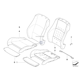 Poszycie oparcia, prawe - 52107140446
