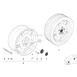 Obręcz koła aluminiowa, polerowana - 85329409852
