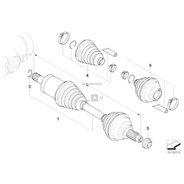 AT-Półoś napędowa lewa, tylko w połączeniu z - 31607556931