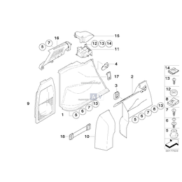 Osłona automatu pasa z prawej strony - 51473416374