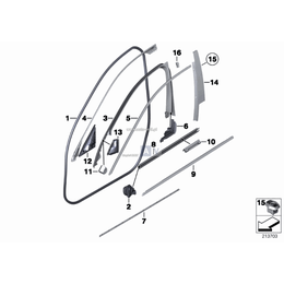 Osłona słupka B drzwi, prz. prawe - 51334869184