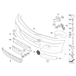 Narożnik aerodynamiczny prawy - 51117896380